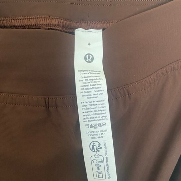 NWT Lululemon Athletica Adapted State HR Jogger Brown Pants Size 4 - Picture 2 of 4